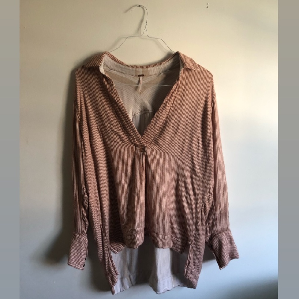 Free People Pinstriped Top